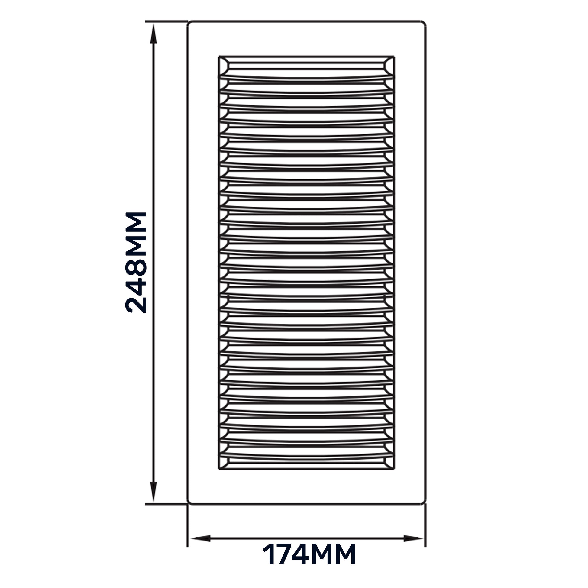 Louvre Vent White DL/140X210 RW LUX With Fly Mesh - Best4Trade-Retail
