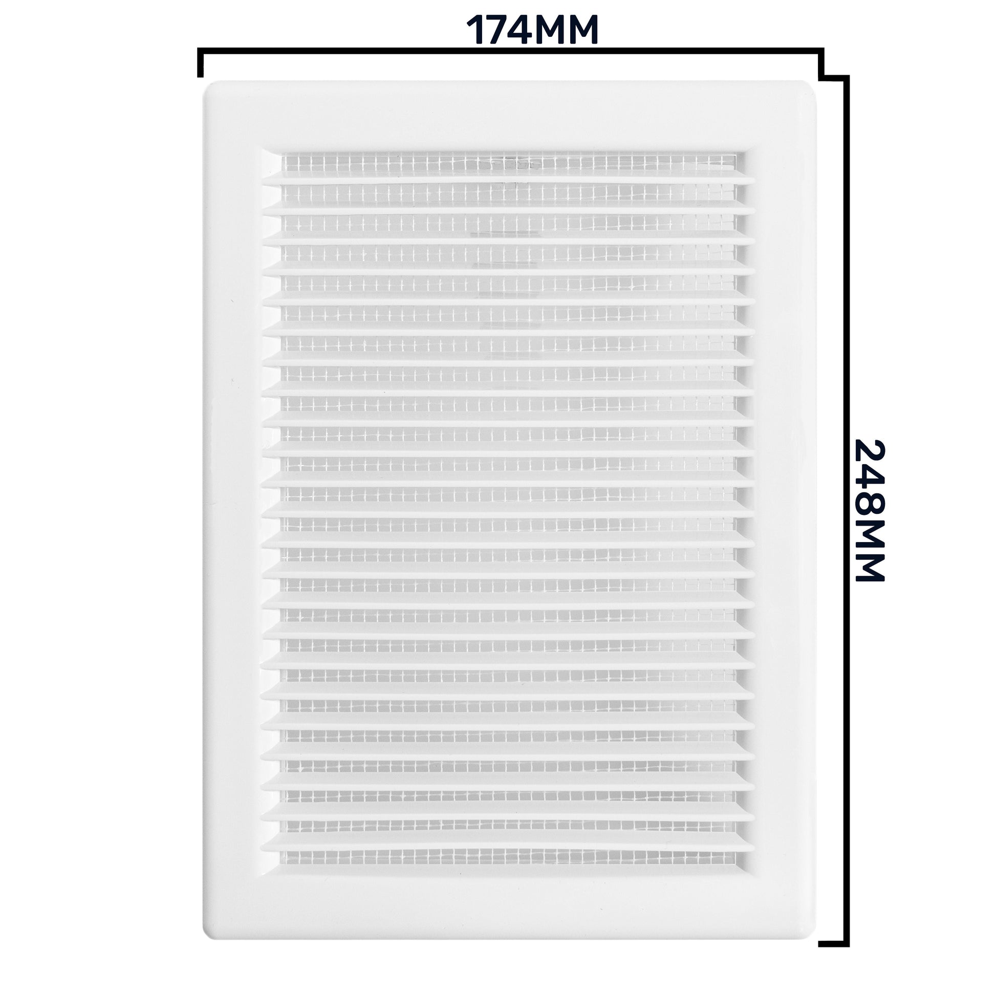 Louvre Vent White DL/140X210 RW LUX With Fly Mesh - Best4Trade-Retail