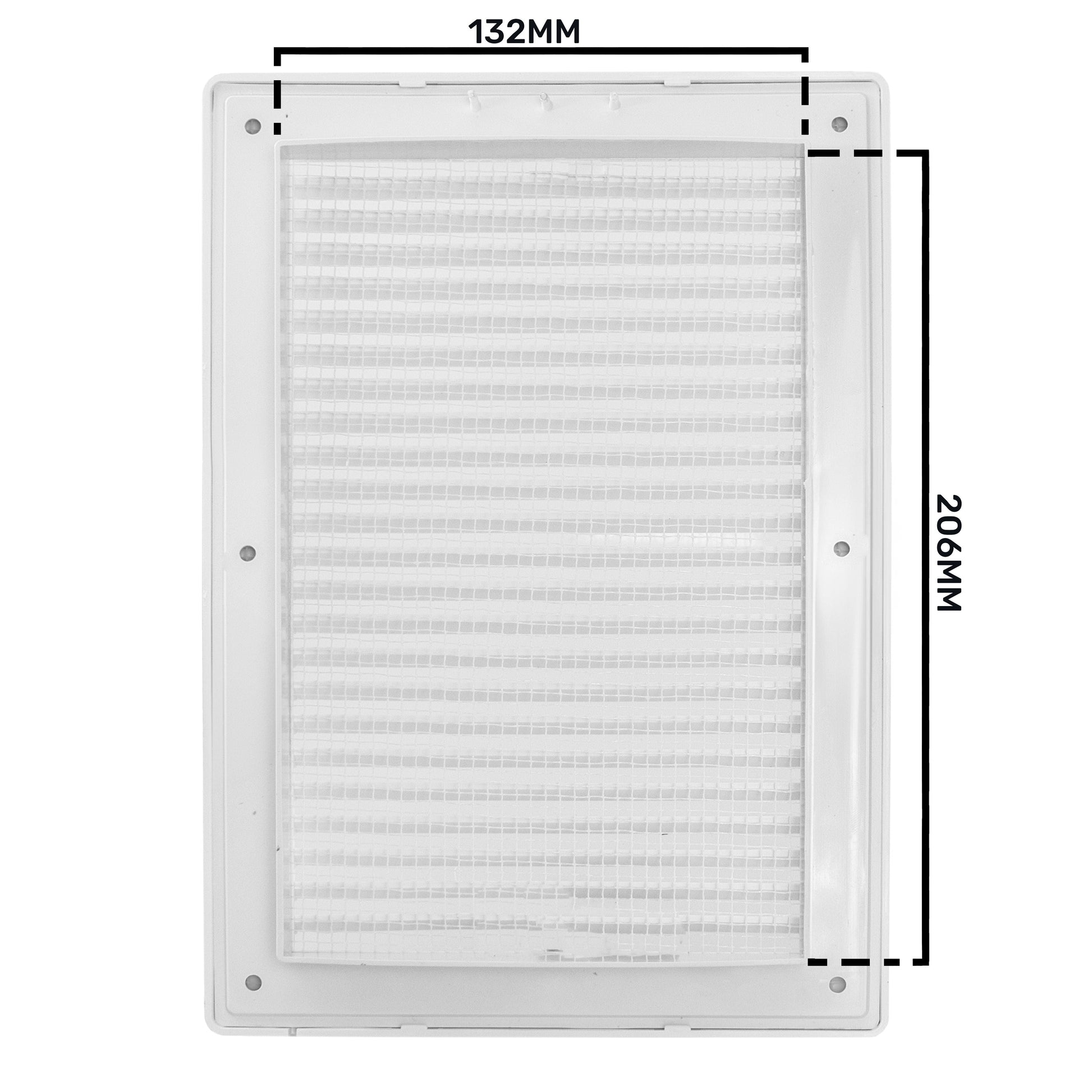 Louvre Vent White DL/140X210 RW LUX With Fly Mesh - Best4Trade-Retail