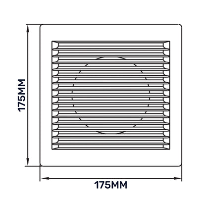 Louvre Vent White DL/100 RW LUX With Fly Mesh - Best4Trade-Retail