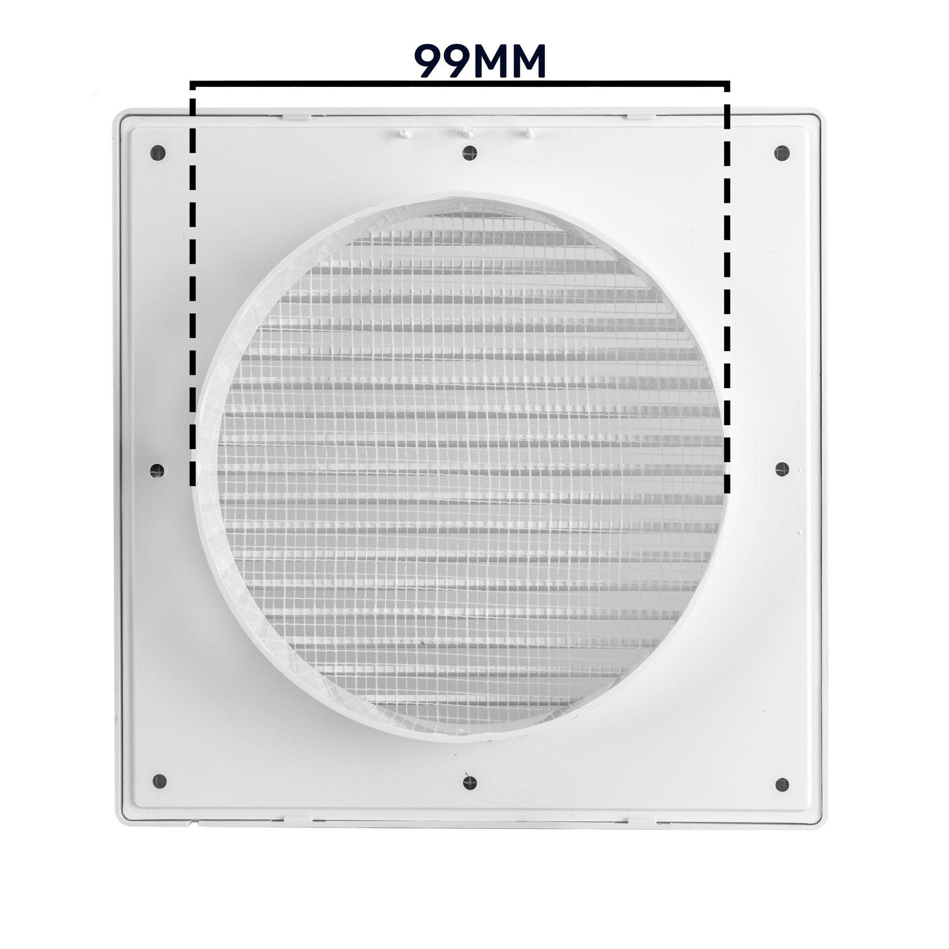 Louvre Vent White DL/100 RW LUX With Fly Mesh - Best4Trade-Retail