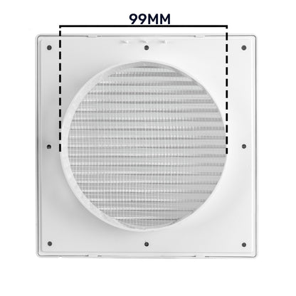 Louvre Vent White DL/100 RW LUX With Fly Mesh - Best4Trade-Retail