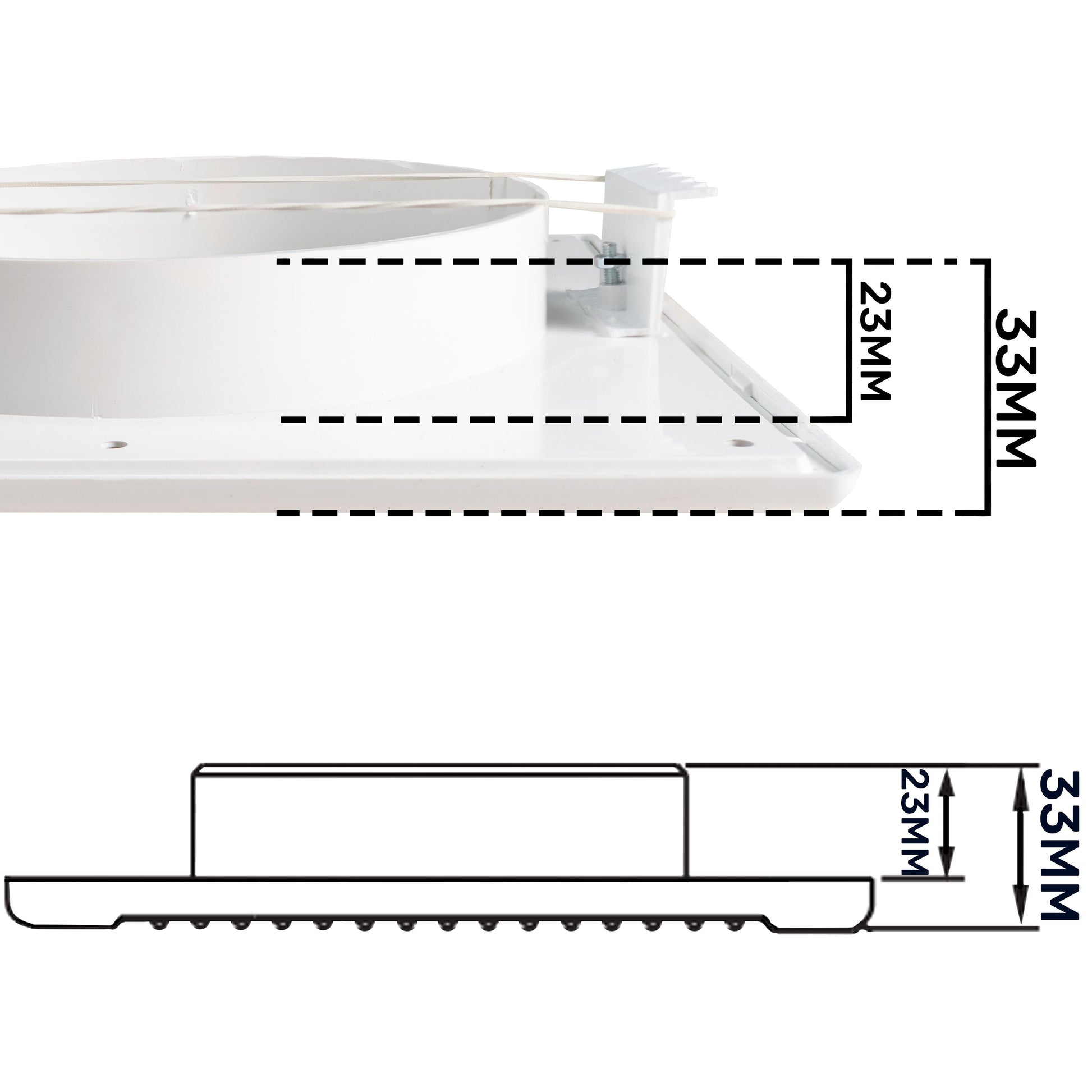 Louvre Vent White DL/100 RW LUX With Fly Mesh - Best4Trade-Retail