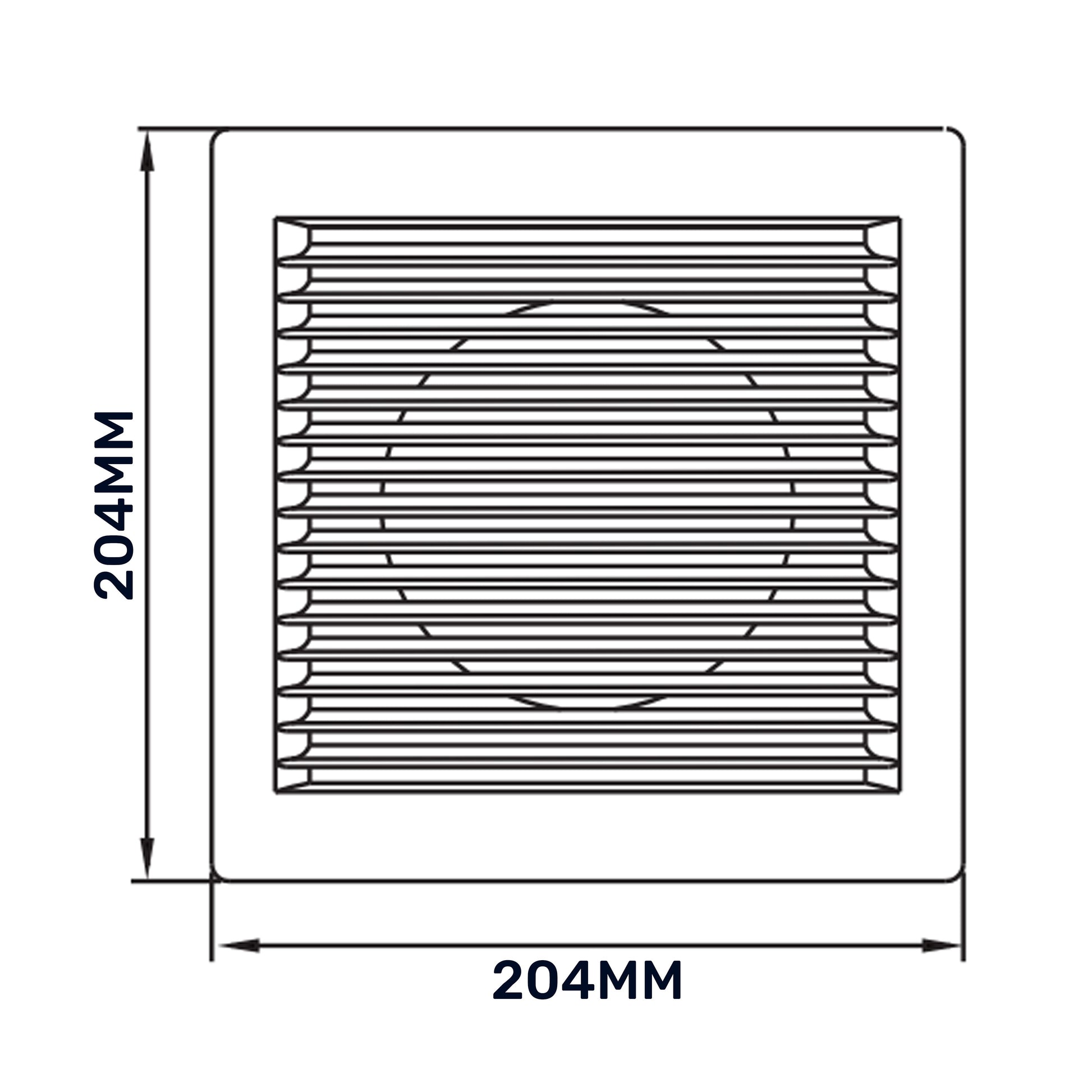 Louvre Vent White DL/150 RW LUX With Fly Mesh - Best4Trade-Retail