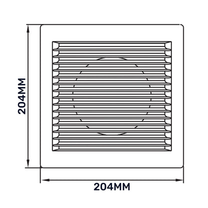 Louvre Vent White DL/150 RW LUX With Fly Mesh - Best4Trade-Retail