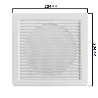 Louvre Vent White DL/150 RW LUX With Fly Mesh - Best4Trade-Retail