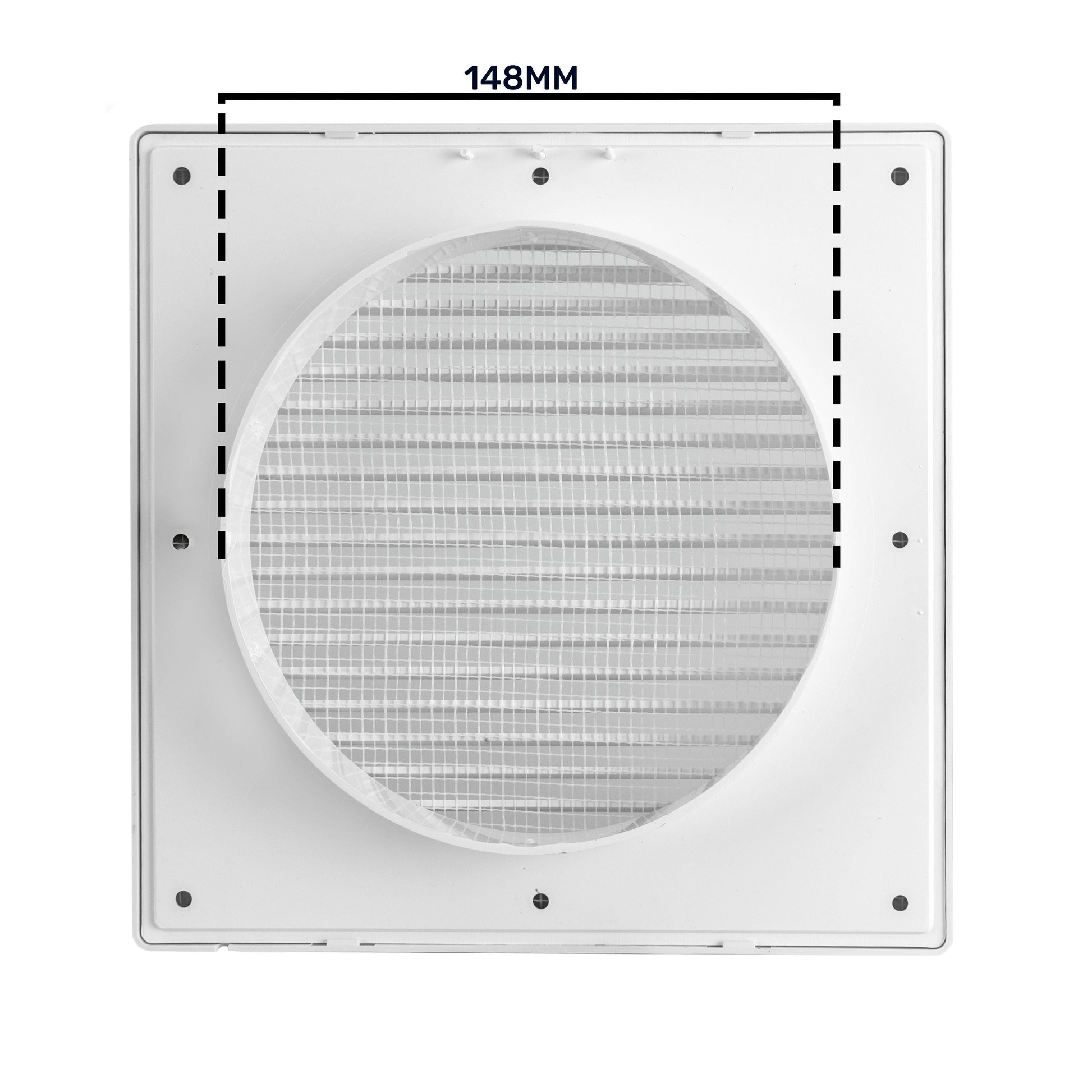 Louvre Vent White DL/150 RW LUX With Fly Mesh - Best4Trade-Retail