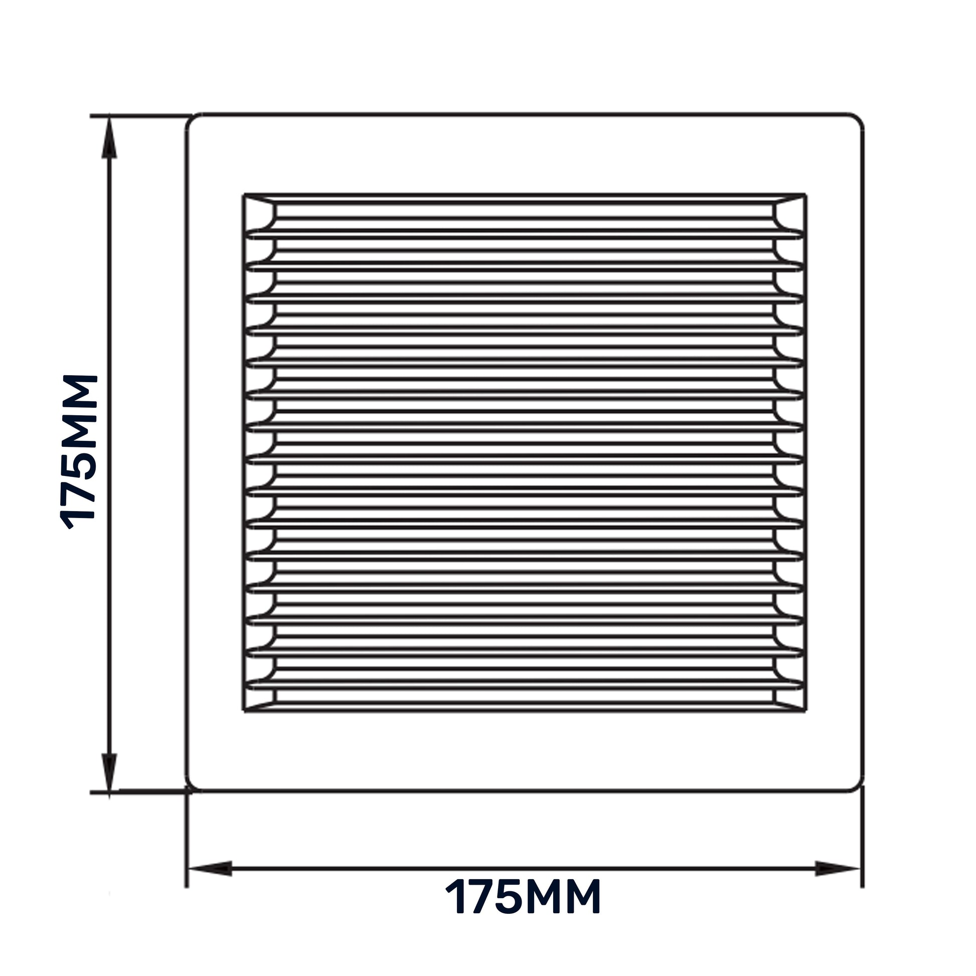 Louvre Vent White DL/135 RW LUX With Fly Mesh - Best4Trade-Retail