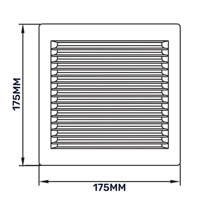Louvre Vent White DL/135 RW LUX With Fly Mesh - Best4Trade-Retail