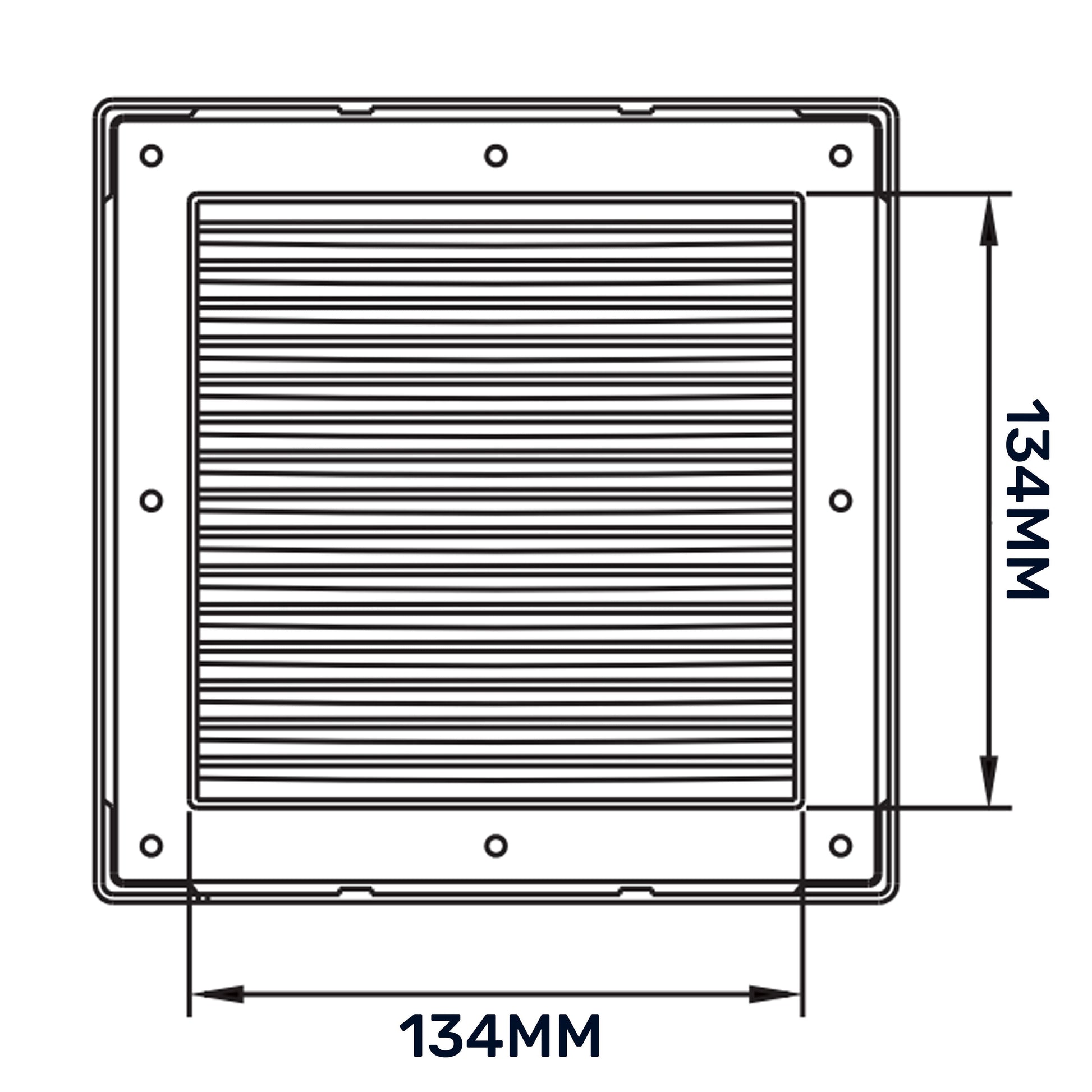 Louvre Vent White DL/135 RW LUX With Fly Mesh - Best4Trade-Retail