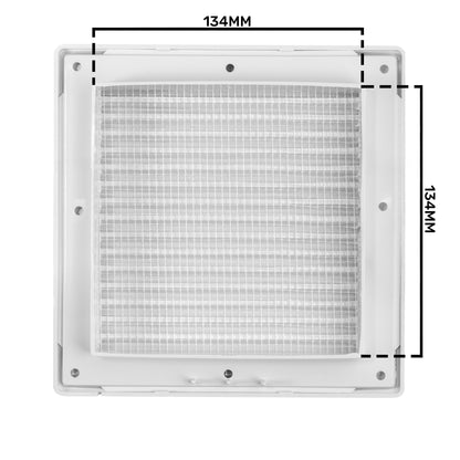Louvre Vent White DL/135 RW LUX With Fly Mesh - Best4Trade-Retail
