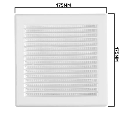 Louvre Vent White DL/135 RW LUX With Fly Mesh - Best4Trade-Retail