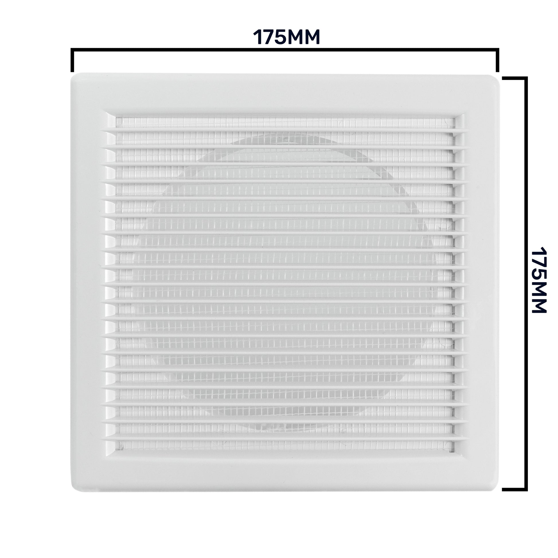 Louvre Vent White DL/125 RW LUX With Fly Mesh - Best4Trade-Retail