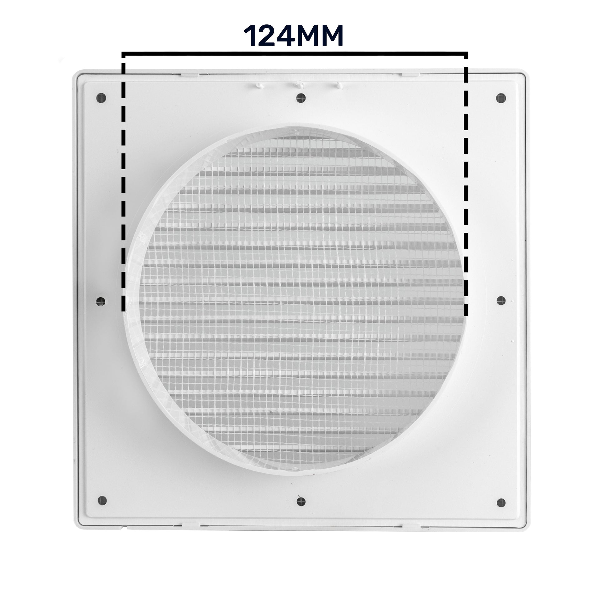 Louvre Vent White DL/125 RW LUX With Fly Mesh - Best4Trade-Retail