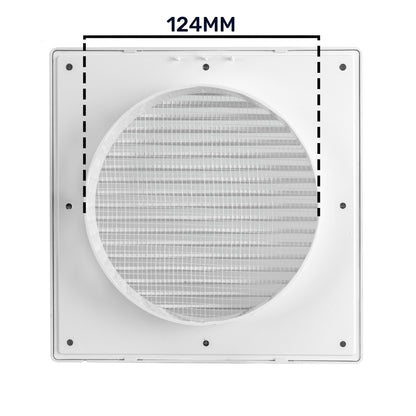 Louvre Vent White DL/125 RW LUX With Fly Mesh - Best4Trade-Retail