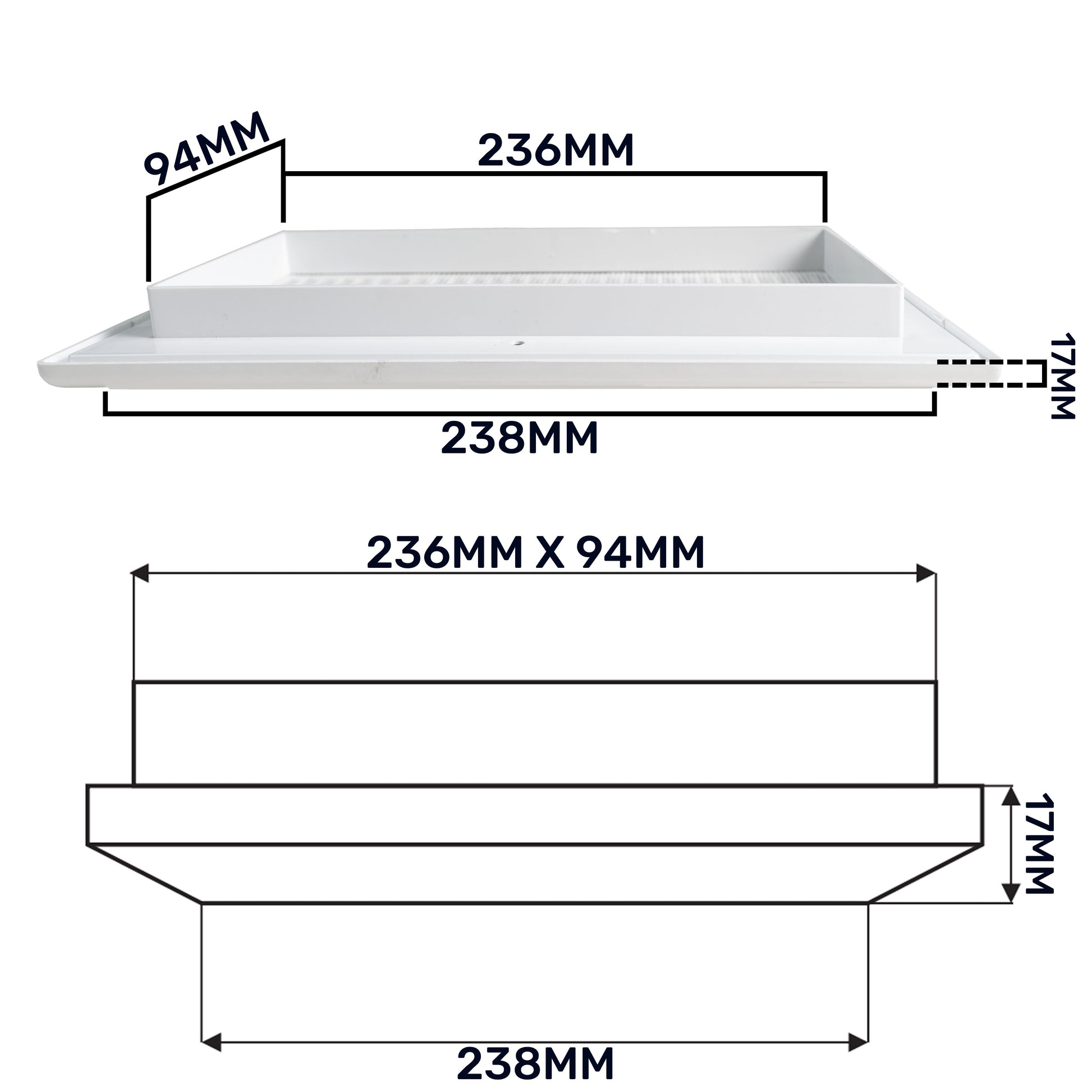 Louvre Vent Duo Smart 90/240 90mm X 240mm With Fly Mesh - Best4Trade-Retail
