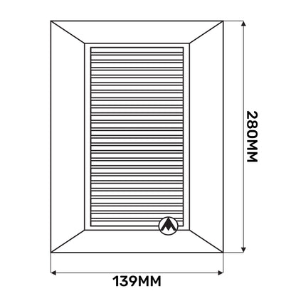Louvre Vent Duo Smart 90/240 90mm X 240mm With Fly Mesh - Best4Trade-Retail