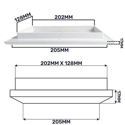 Louvre Vent Duo Smart 140/210 140mm X 210mm With Fly Mesh - Best4Trade-Retail