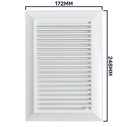Louvre Vent Duo Smart 140/210 140mm X 210mm With Fly Mesh - Best4Trade-Retail