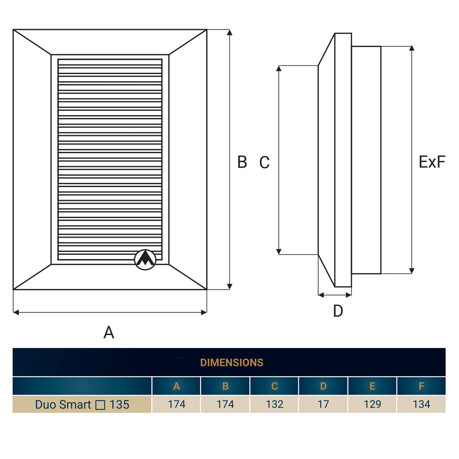 Louvre Vent White Duo Smart 135G 135mm With Fly Mesh - Best4Trade-Retail