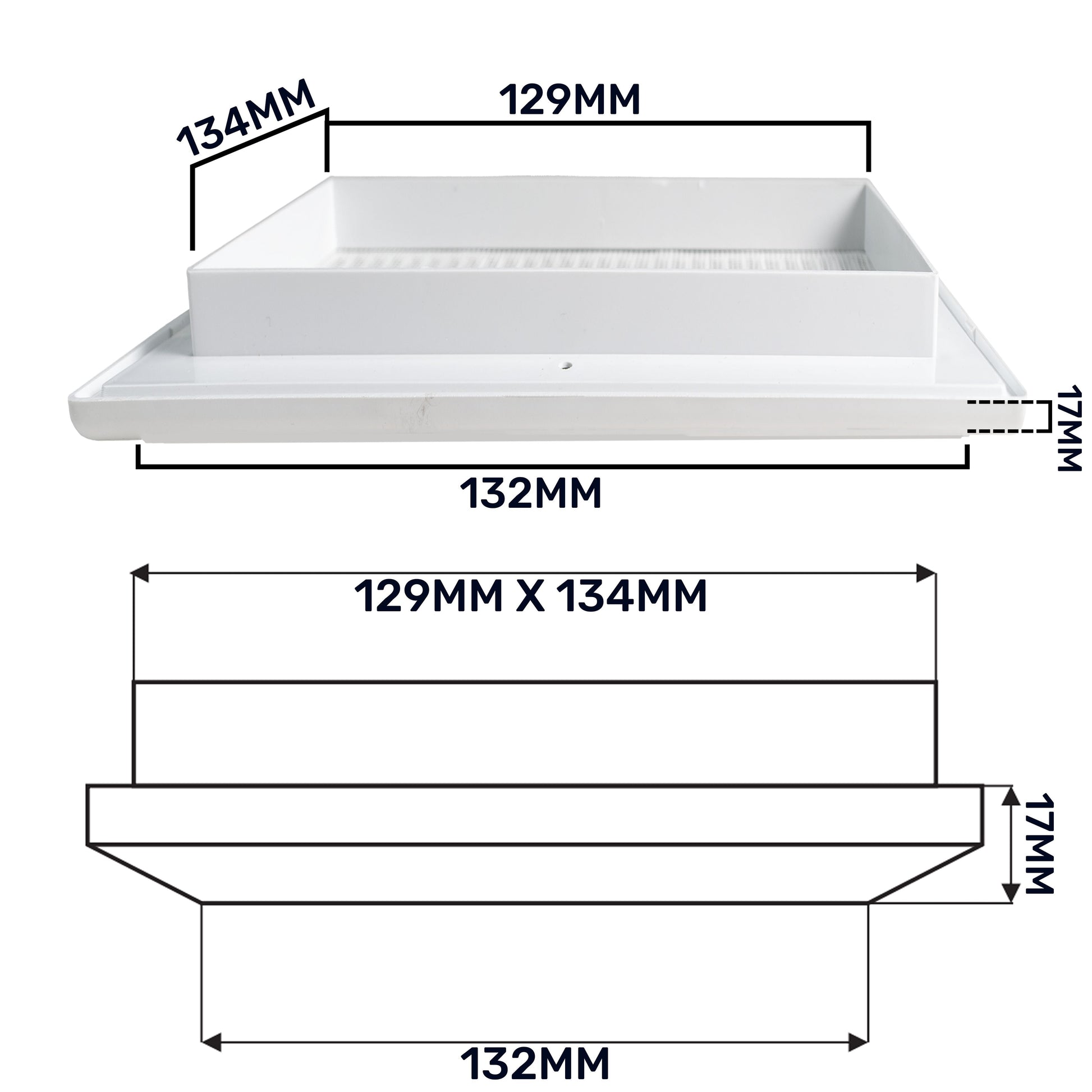 Louvre Vent White Duo Smart 135G 135mm With Fly Mesh - Best4Trade-Retail
