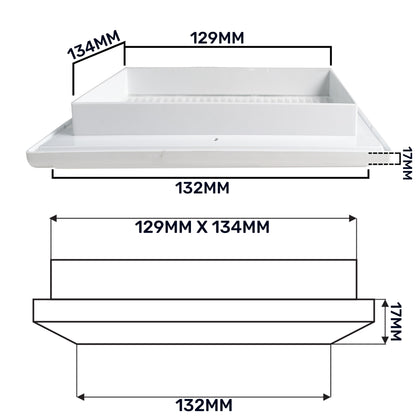 Louvre Vent White Duo Smart 135G 135mm With Fly Mesh - Best4Trade-Retail