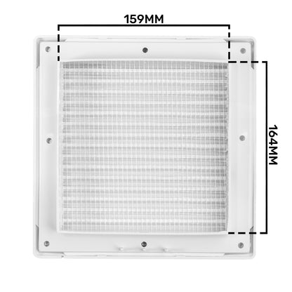 Louvre Vent White Duo Smart 165 With Fly Mesh - Best4Trade-Retail