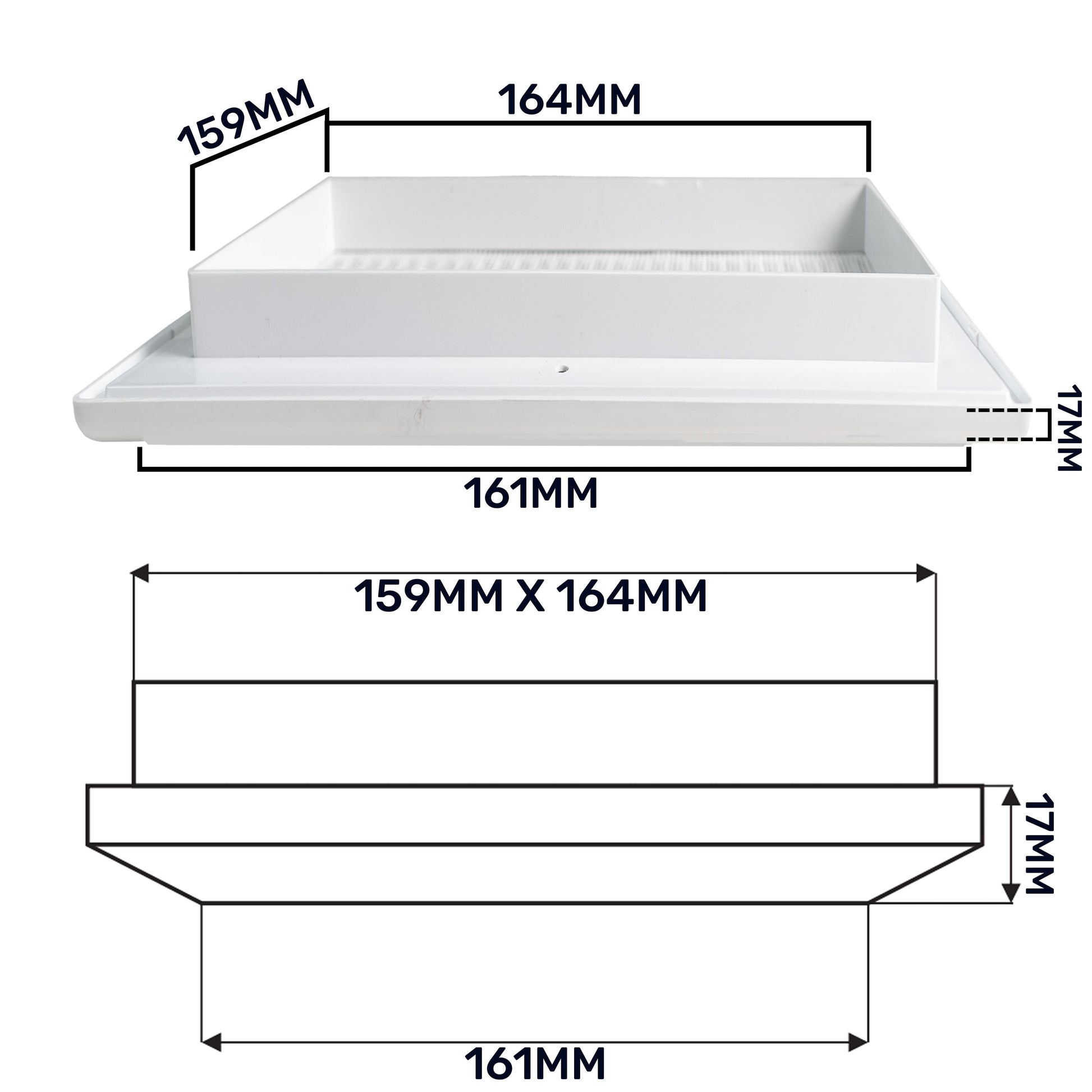Louvre Vent White Duo Smart 165 With Fly Mesh - Best4Trade-Retail