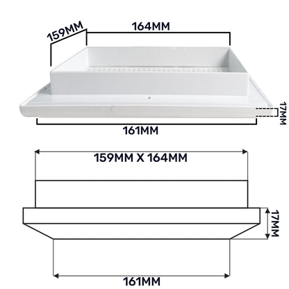 Louvre Vent White Duo Smart 165 With Fly Mesh - Best4Trade-Retail