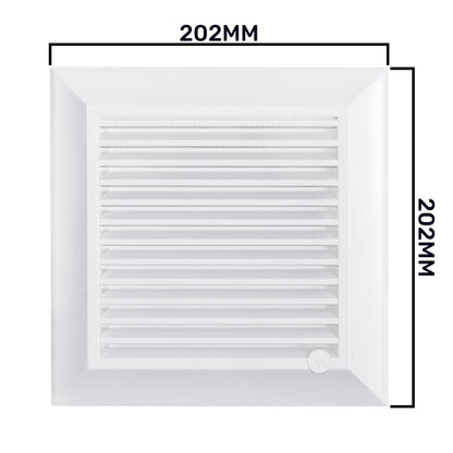 Louvre Vent White Duo Smart 165 With Fly Mesh - Best4Trade-Retail