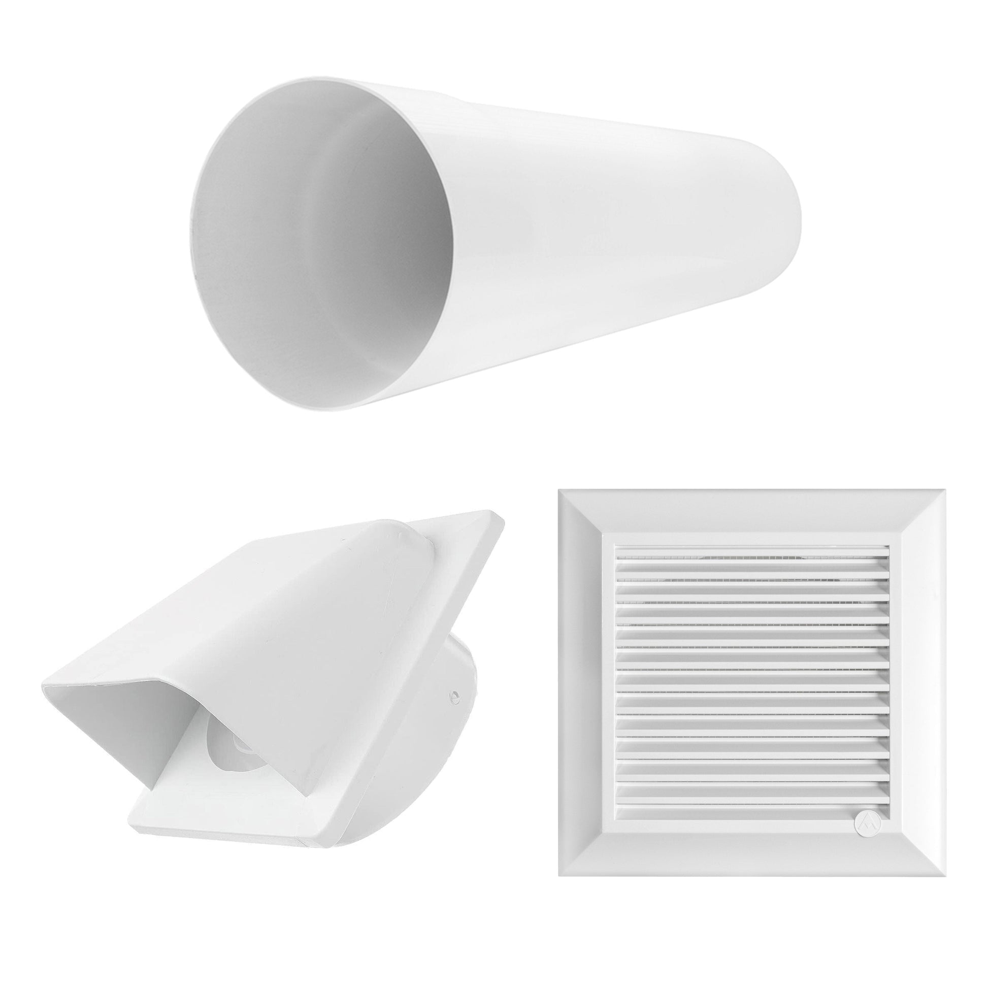 Through Wall Ventilation Kit Duo Smart DS4178 Vent with White External Vent - Best4Trade-Retail OTHER