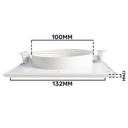 Louvre Vent White Duo Smart 135 fi 100mm With Fly Mesh - Best4Trade-Retail
