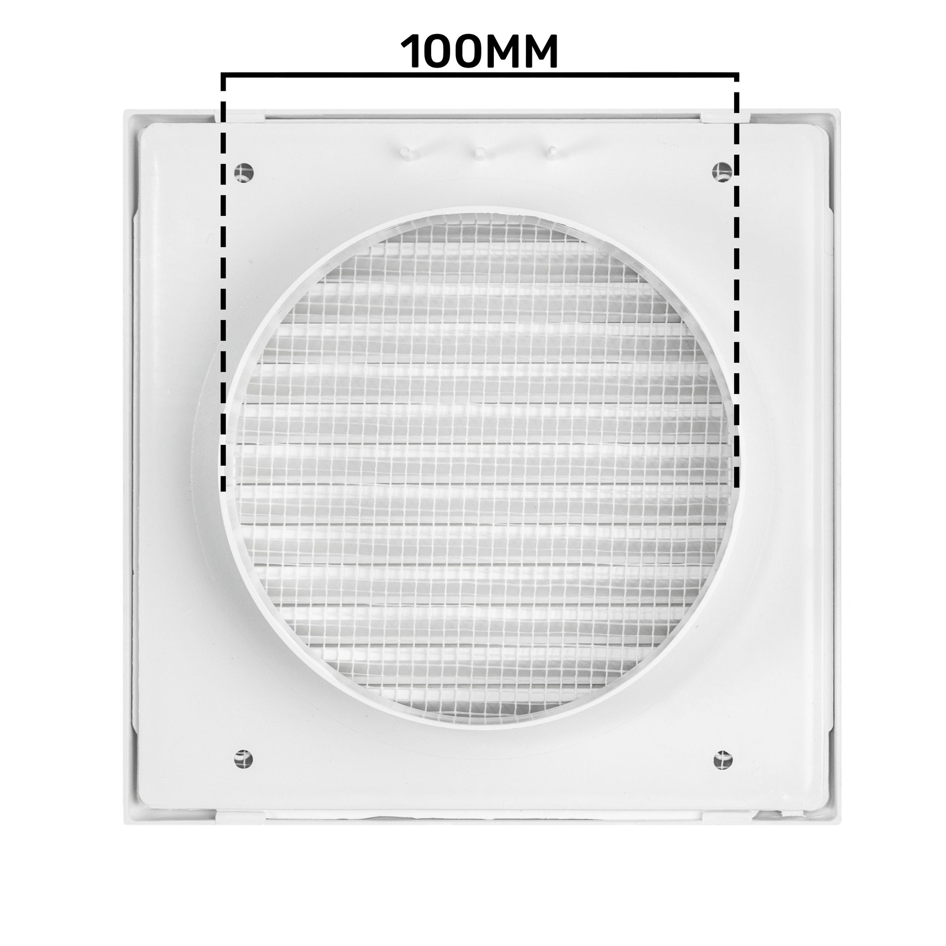 Louvre Vent White Duo Smart 135 fi 100mm With Fly Mesh - Best4Trade-Retail