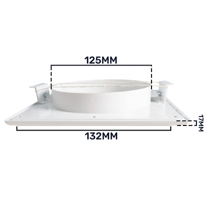 Louvre Vent White Duo Smart 135 fi 125mm With Fly Mesh - Best4Trade-Retail