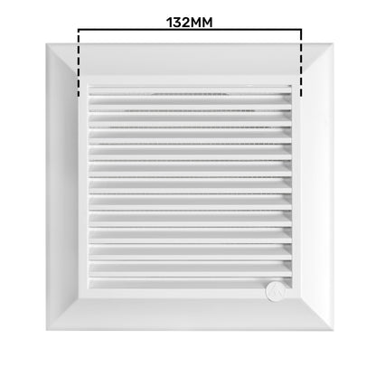 Louvre Vent White Duo Smart 135 fi 125mm With Fly Mesh - Best4Trade-Retail