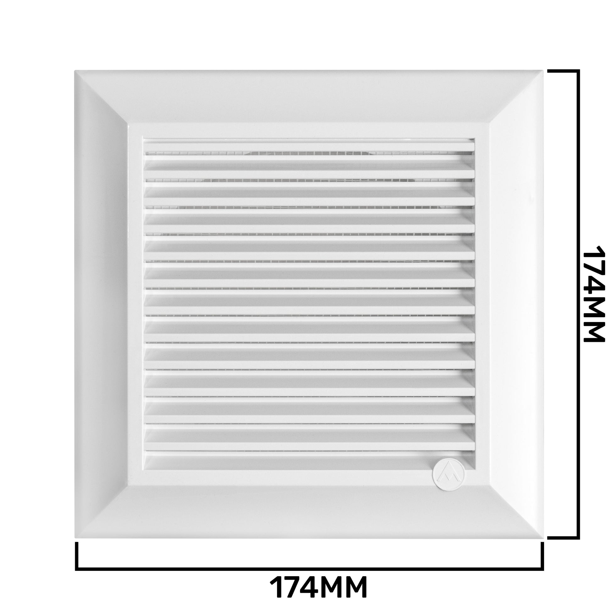 Louvre Vent White Duo Smart 135 fi 125mm With Fly Mesh - Best4Trade-Retail