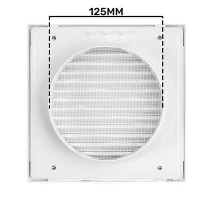 Louvre Vent White Duo Smart 135 fi 125mm With Fly Mesh - Best4Trade-Retail