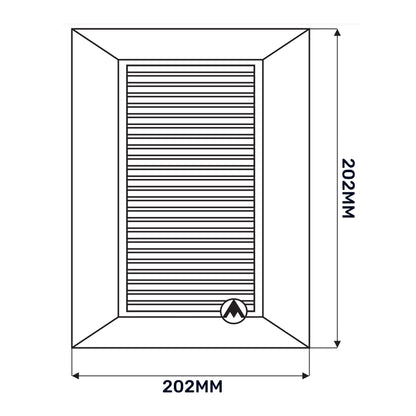 Louvre Vent White Duo Smart 165 fi 150mm With Fly Mesh - Best4Trade-Retail