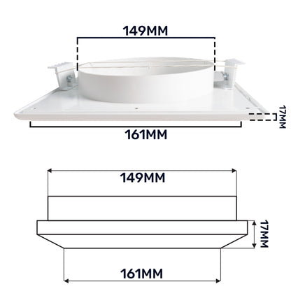 Louvre Vent White Duo Smart 165 fi 150mm With Fly Mesh - Best4Trade-Retail