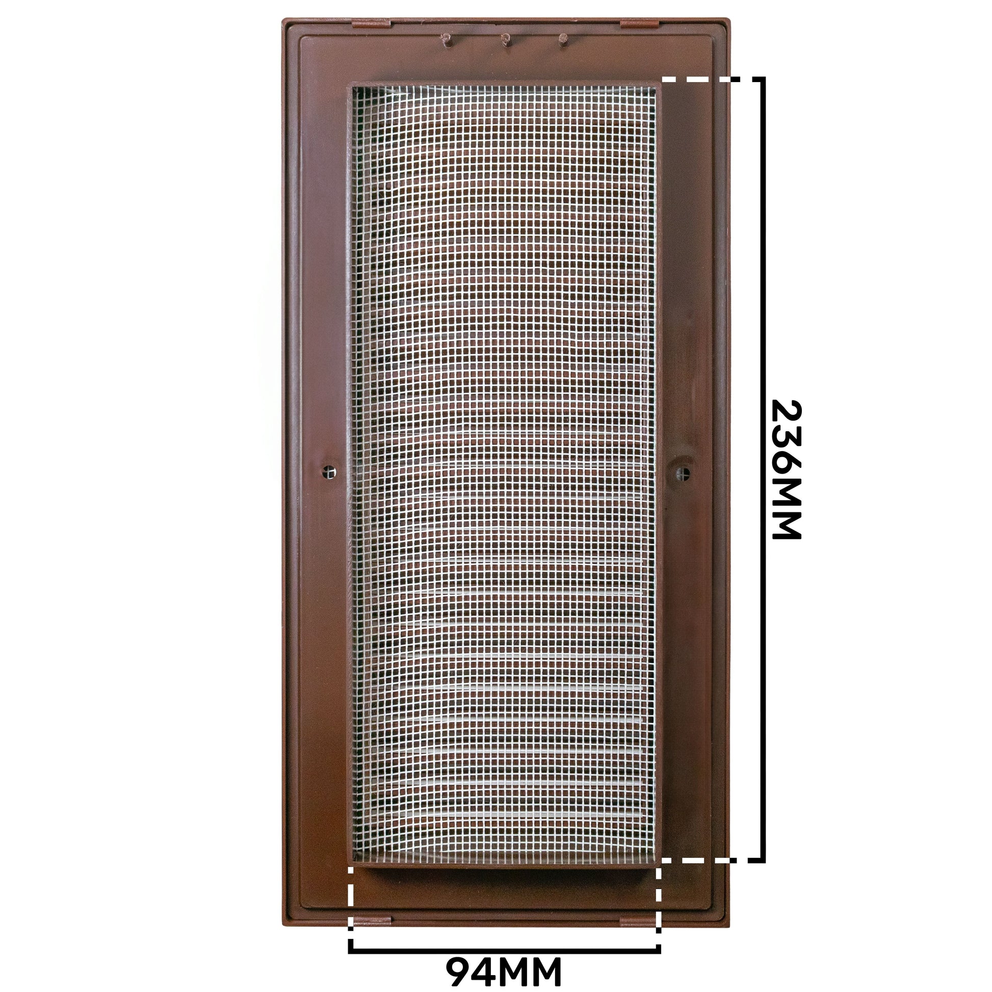 Louvre Vent Duo Smart 90/240 Brown 90mm x 240mm With Fly Mesh - Best4Trade-Retail