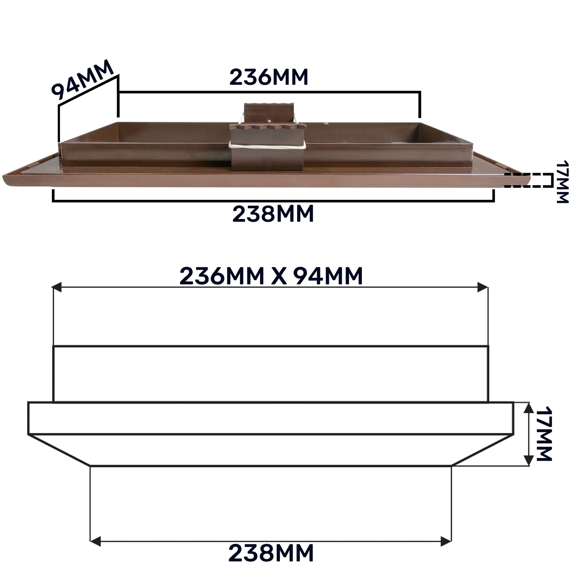 Louvre Vent Duo Smart 90/240 Brown 90mm x 240mm With Fly Mesh - Best4Trade-Retail