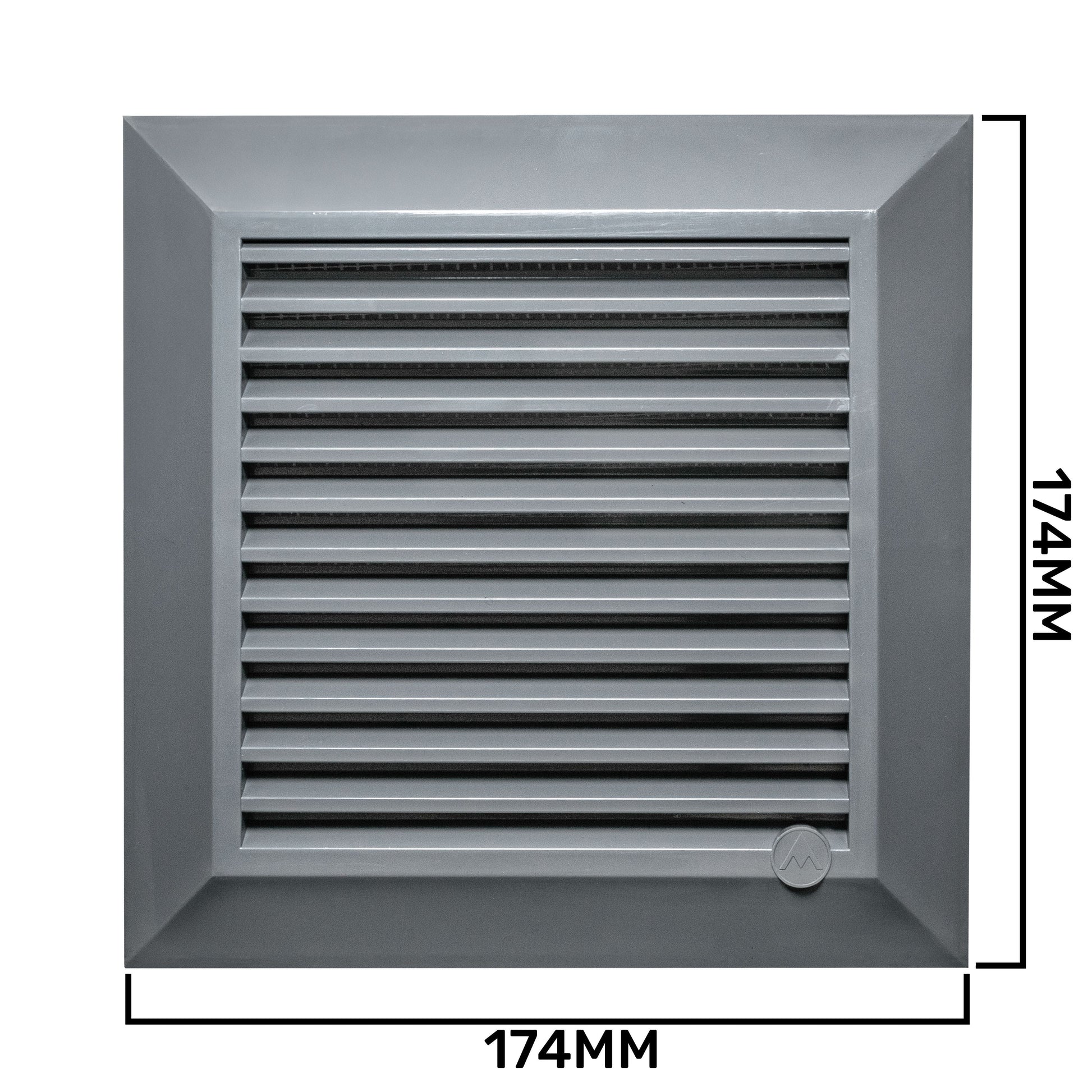 Louvre Vent Graphite Duo Smart 135G 135mm With Fly Mesh - Best4Trade-Retail