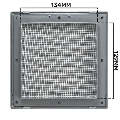 Louvre Vent Graphite Duo Smart 135G 135mm With Fly Mesh - Best4Trade-Retail