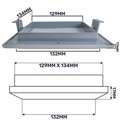 Louvre Vent Graphite Duo Smart 135G 135mm With Fly Mesh - Best4Trade-Retail