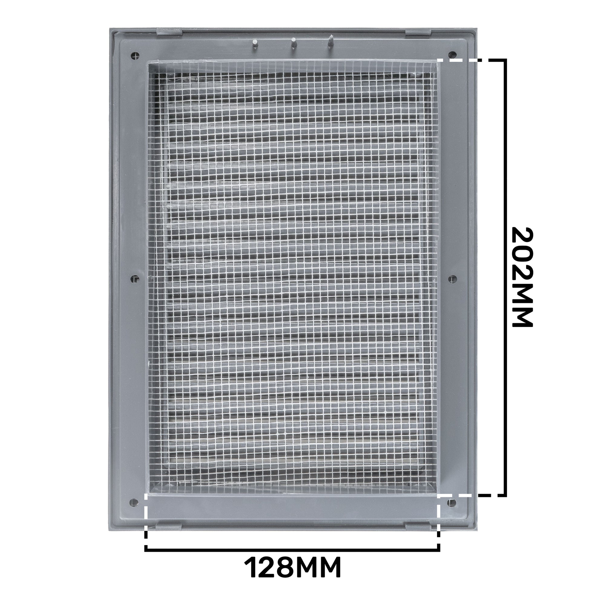 Louvre Vent Graphite Duo Smart 140/210 140mm X 210mm With Fly Mesh - Best4Trade-Retail
