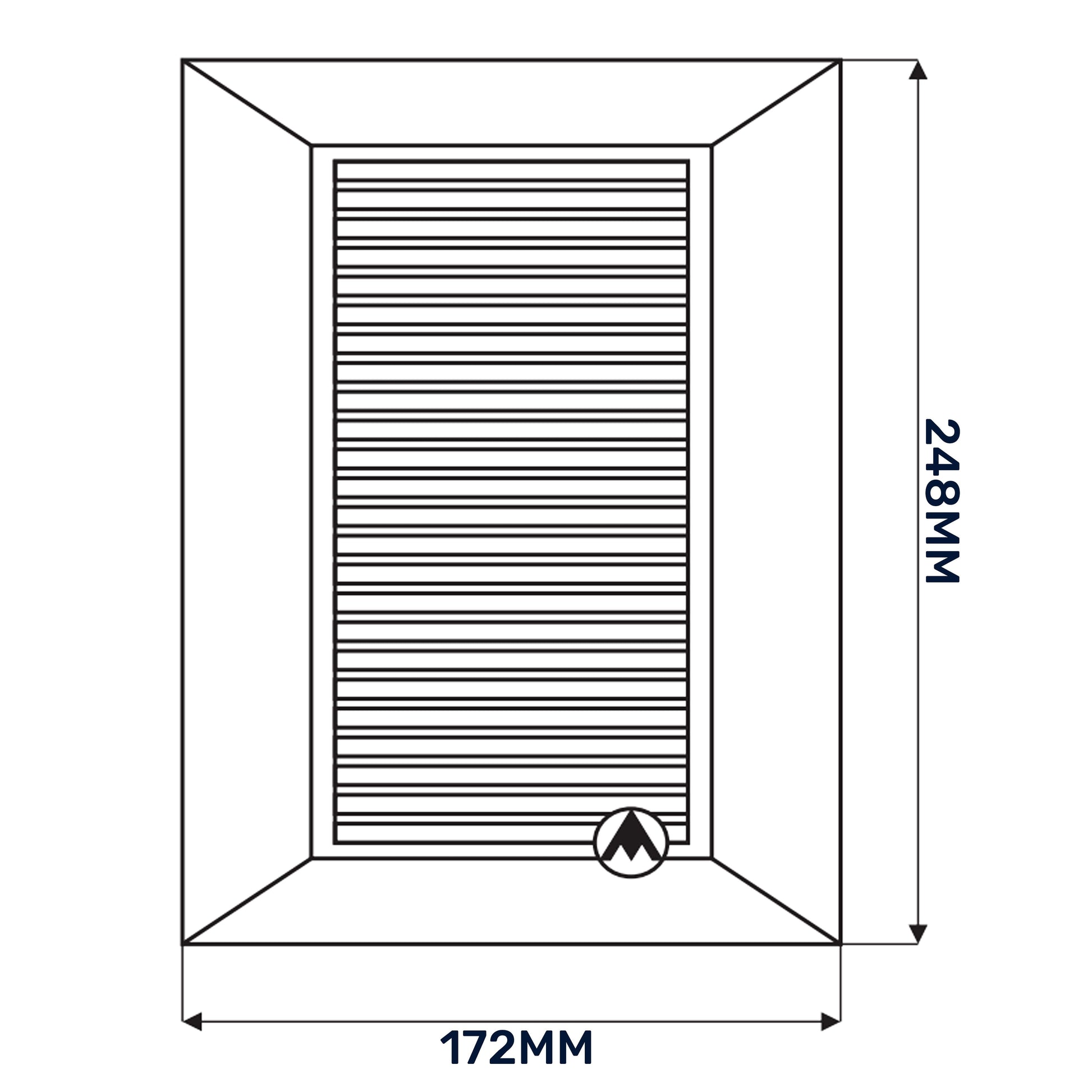 Louvre Vent Graphite Duo Smart 140/210 140mm X 210mm With Fly Mesh - Best4Trade-Retail