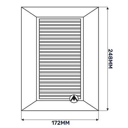 Louvre Vent Graphite Duo Smart 140/210 140mm X 210mm With Fly Mesh - Best4Trade-Retail