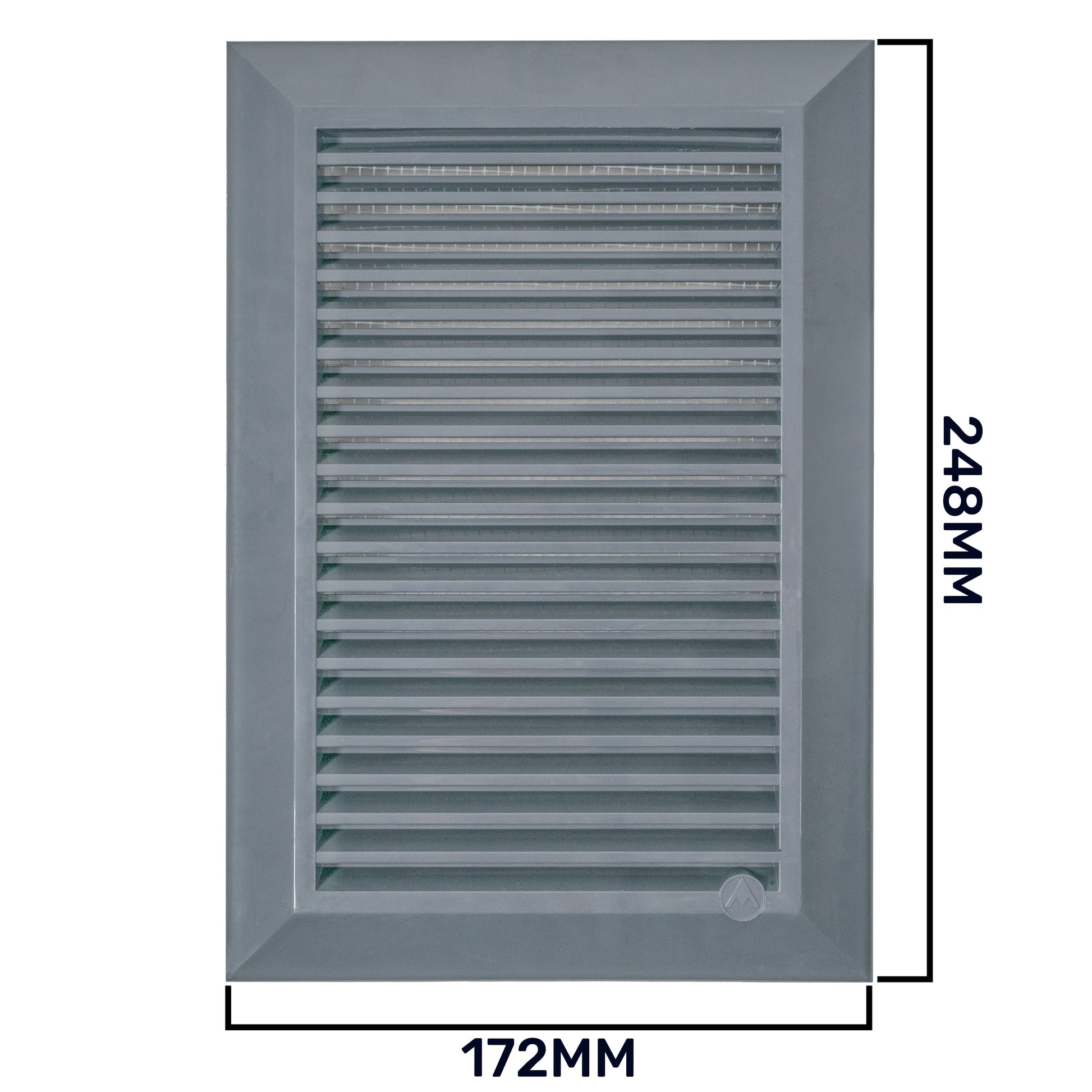 Louvre Vent Graphite Duo Smart 140/210 140mm X 210mm With Fly Mesh - Best4Trade-Retail