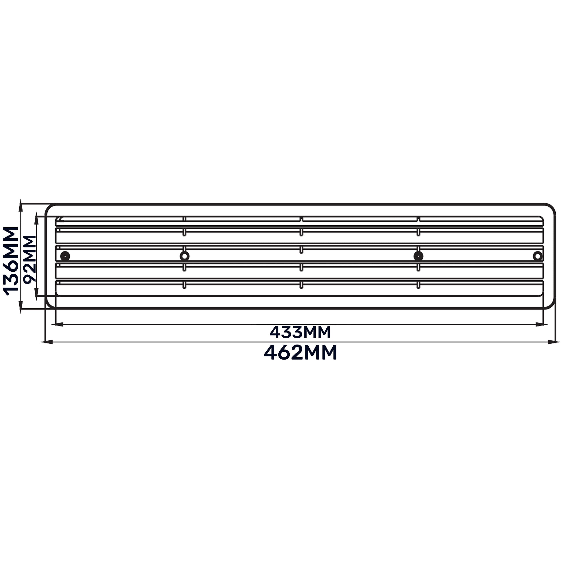 Door Louvre Vent KD 90mm—445mm - Best4Trade-Retail