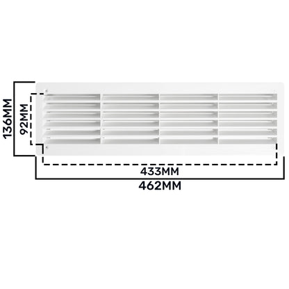 Door Louvre Vent KD 90mm—445mm - Best4Trade-Retail